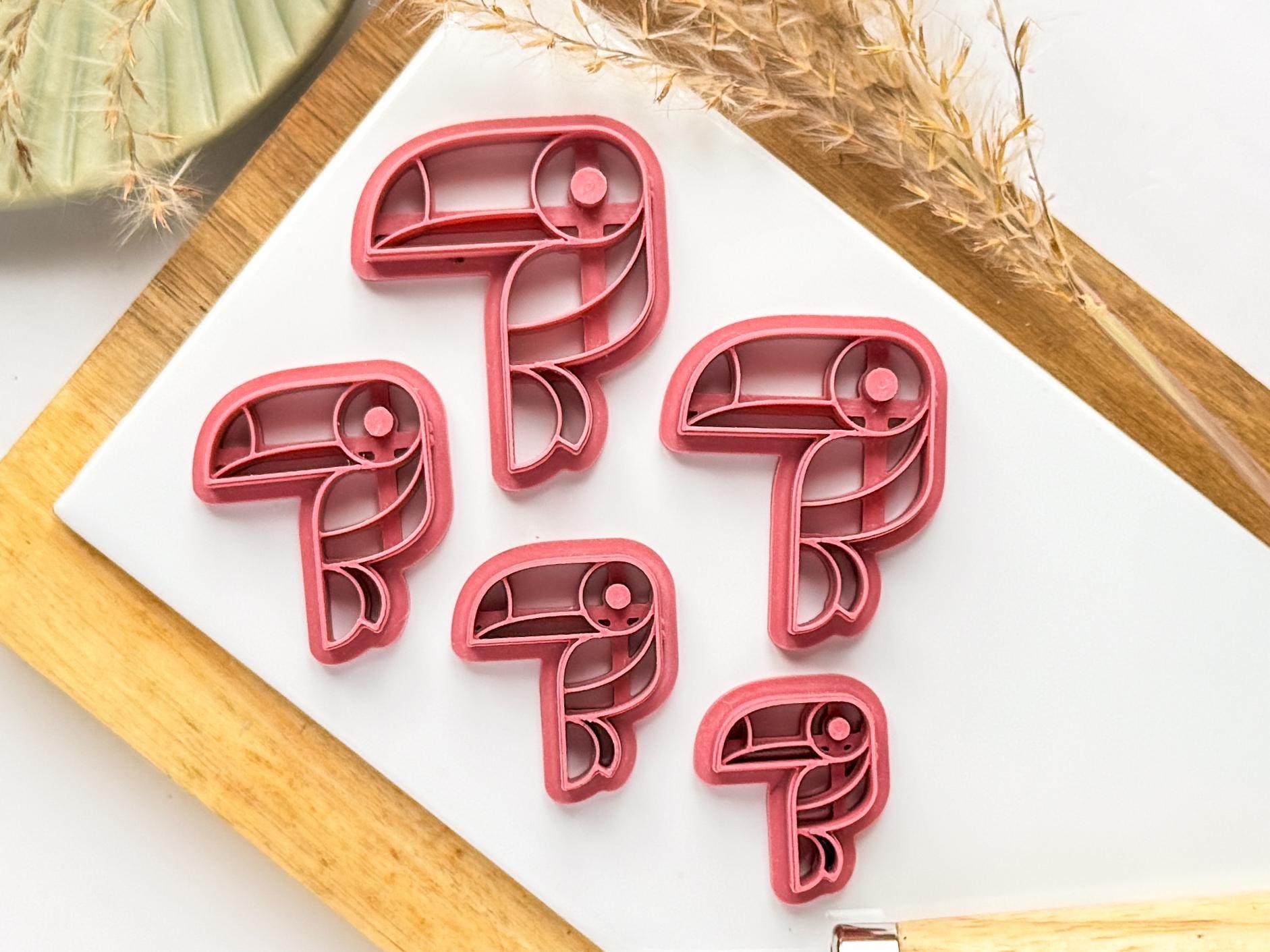 cartoon toucan polymer clay cutter group