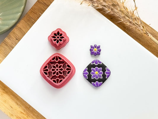 Square Clay Earring Cutter Set-Earring Cutter Sets