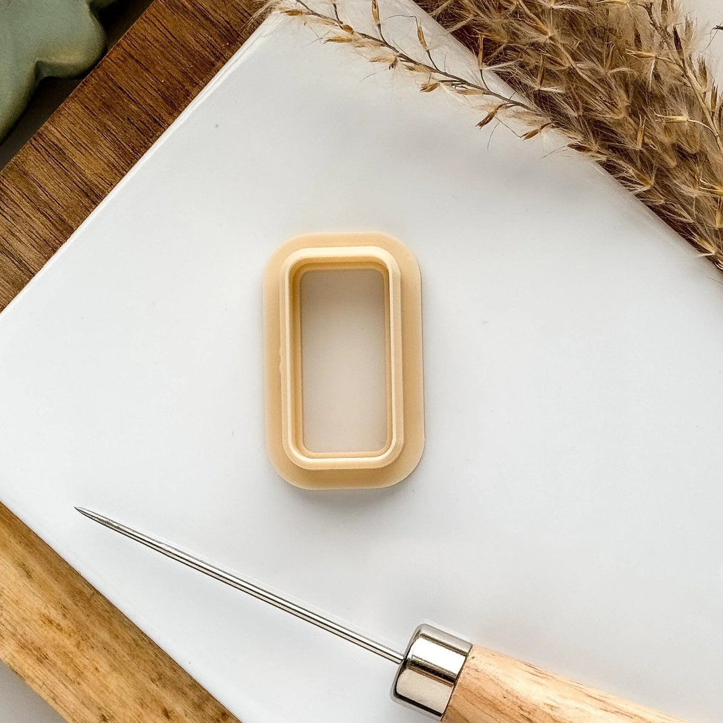 Rounded Rectangle Clay Cutter, classic geometric shaped cutter for clay, simple rectangle clay cutter, narrow rectangle cutter, UK made!-Basic Cutters
