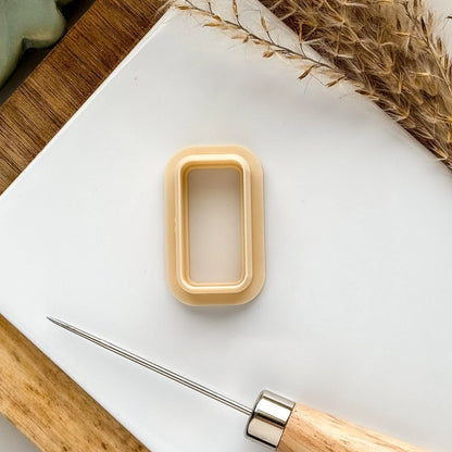 Rounded Rectangle Clay Cutter, classic geometric shaped cutter for clay, simple rectangle clay cutter, narrow rectangle cutter, UK made!-Basic Cutters