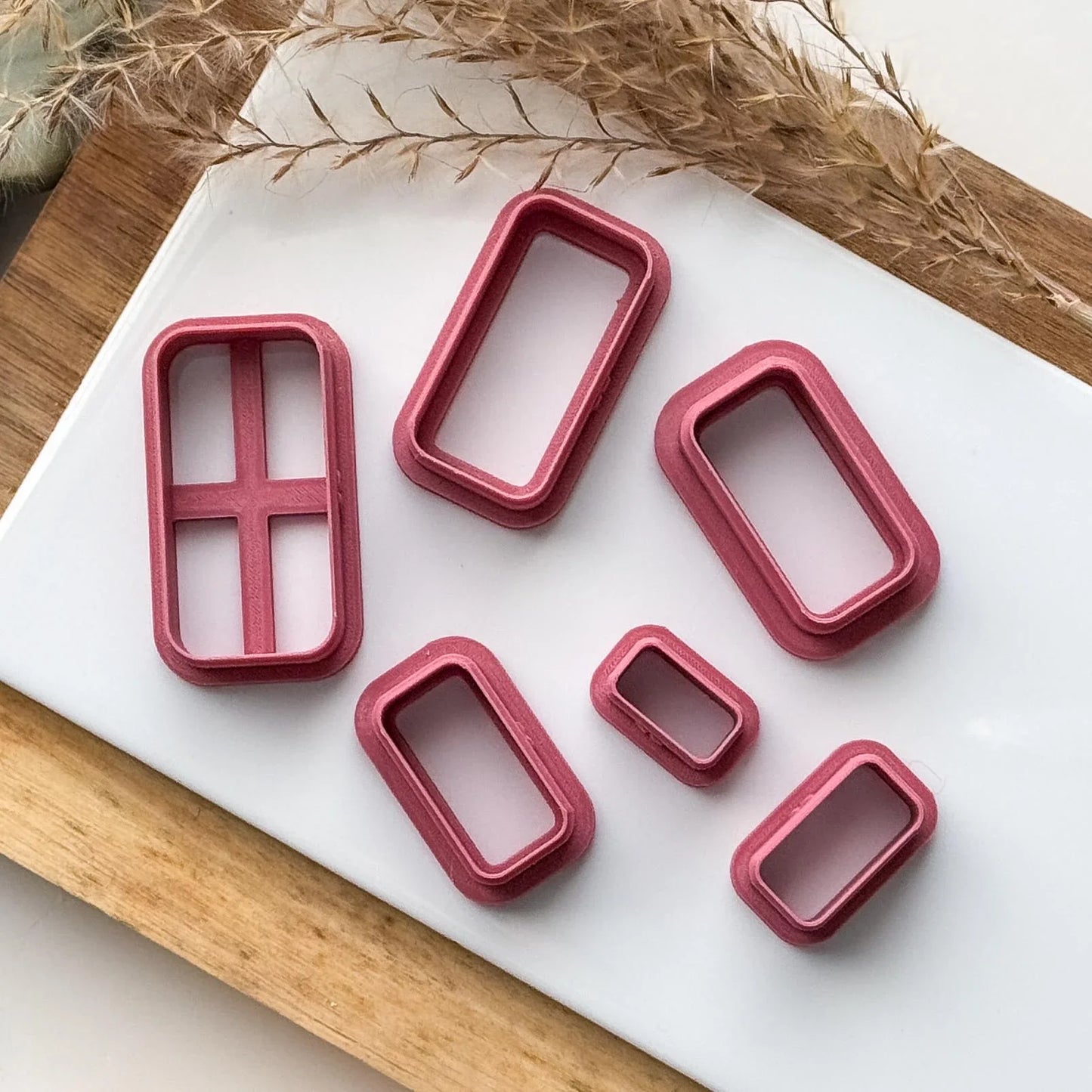 Rounded Rectangle Clay Cutter, classic geometric shaped cutter for clay, simple rectangle clay cutter, narrow rectangle cutter, UK made!-Basic Cutters