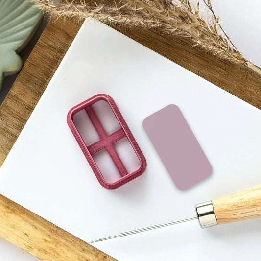 Rounded Rectangle Clay Cutter, classic geometric shaped cutter for clay, simple rectangle clay cutter, narrow rectangle cutter, UK made!-Basic Cutters