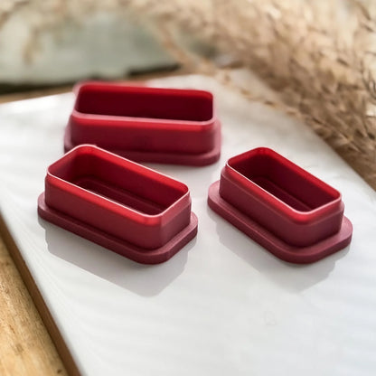 Rounded Rectangle Clay Cutter, classic geometric shaped cutter for clay, simple rectangle clay cutter, narrow rectangle cutter, UK made!-Basic Cutters