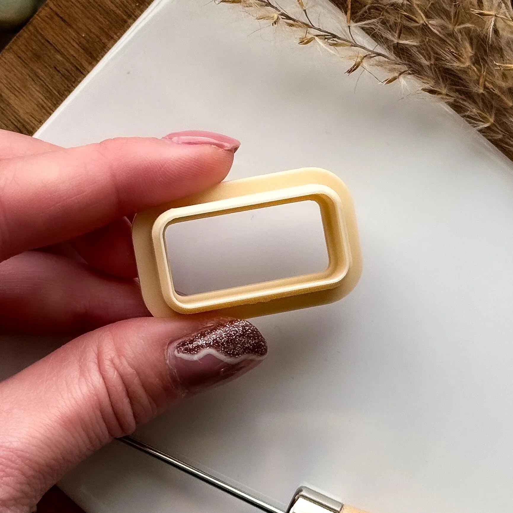 Rounded Rectangle Clay Cutter, classic geometric shaped cutter for clay, simple rectangle clay cutter, narrow rectangle cutter, UK made!-Basic Cutters