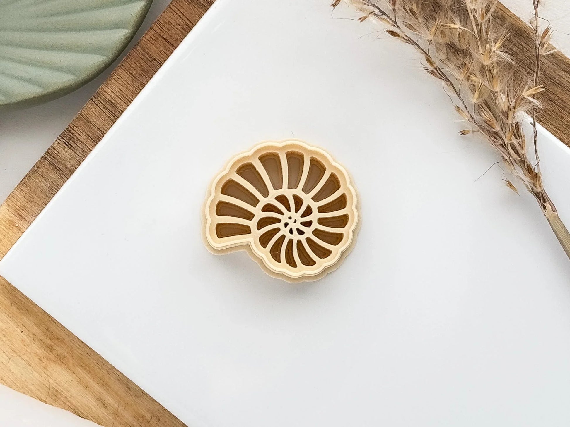 Shell Clay Cutter, snail shell or ammonite fossil shaped cutter for polymer clay and silver clay, various sizes available-Summer Cutters