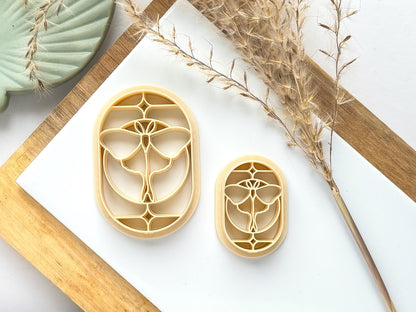 Moth Frame Clay Cutter, stained glass effect luna moth cutter for polymer clay and silver clay, various sizes available, made in the UK-Animal & Nature Cutters