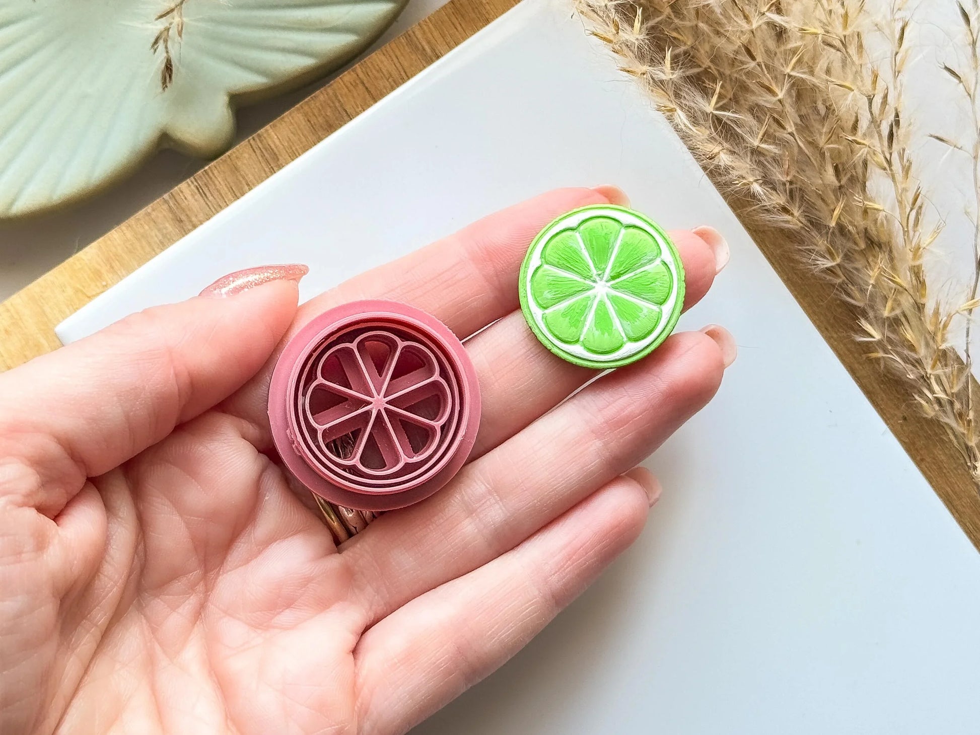 Lime Slice Clay Cutter, citrus fruit lemon or lime slice shaped cutter for polymer clay, 5 sizes available, Made in the UK-Food Themed Cutters