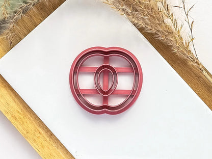Sliced Fruit Cutter set, summer cutters for polymer clay and silver clay, pear, strawberry, peach & star fruit shapes. Made in the UK.-Food Themed Cutters