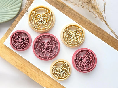 Butterfly Frame Clay Cutter, stained glass style cutter for polymer clay and silver clay, various sizes available, made in the UK-Animal & Nature Cutters