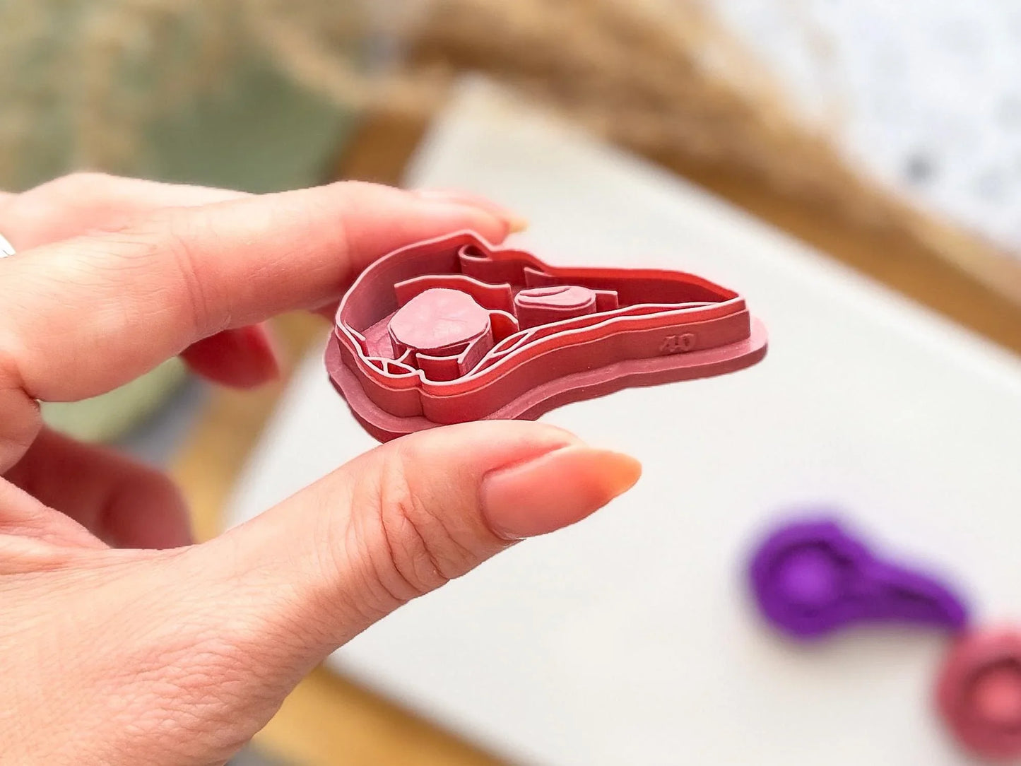 Bird Skull Clay Cutter, gothic style bird cutter for polymer and silver clay, 5 sizes available, Printed in the FC studio-Gothic / Alt Cutters