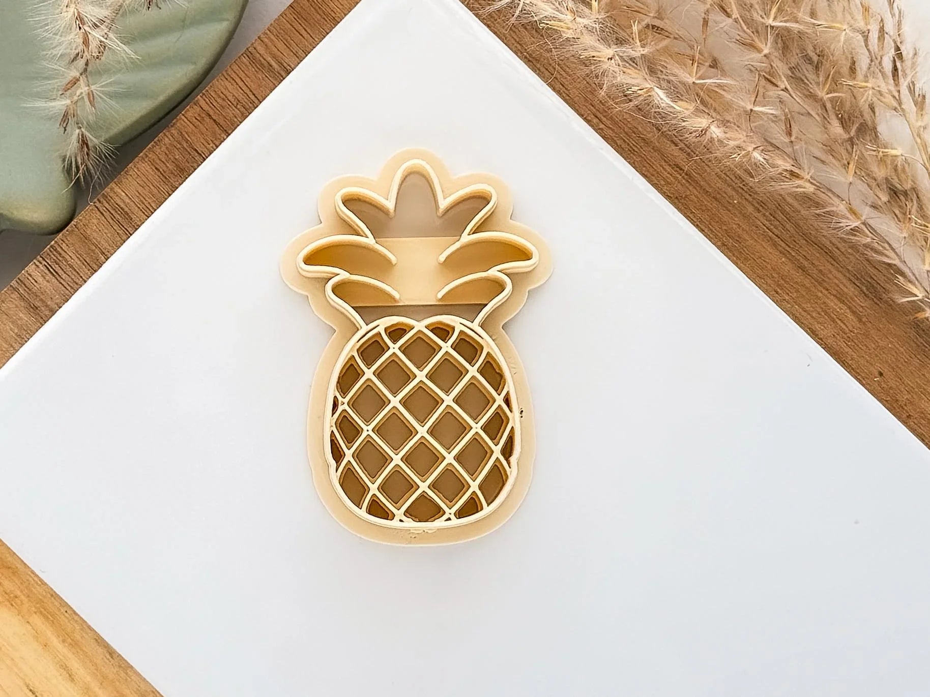 Pineapple Clay Cutter Rounded, detailed fruit shaped cutter for clay, 5 sizes to choose from, Made in the UK-Food Themed Cutters