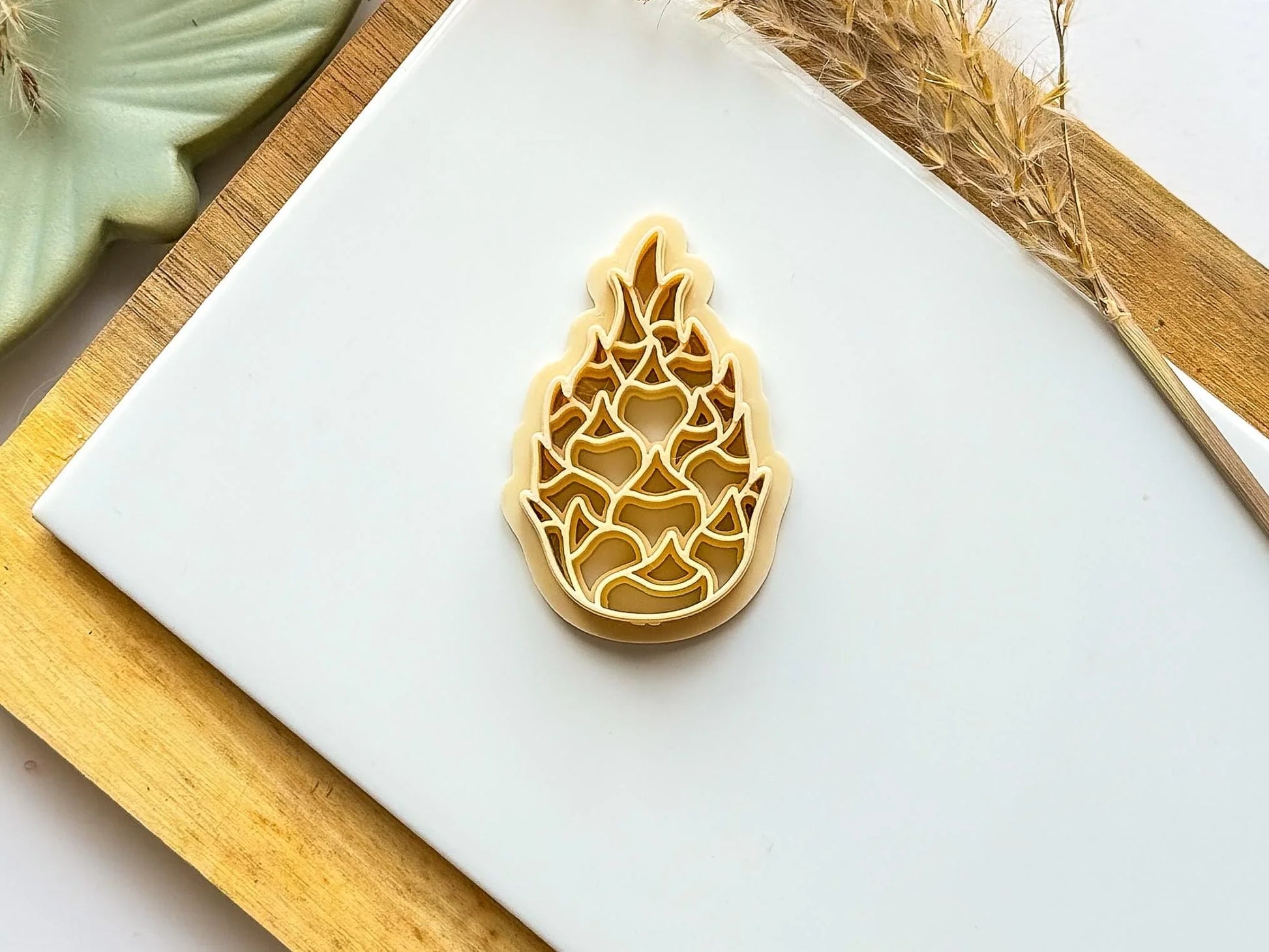 Dragon Fruit Clay Cutter, exotic fruit shaped cutter for clay, tropical fruit clay cutter, 5 sizes to choose from, Made in the UK-Food Themed Cutters