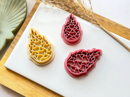 Dragon Fruit Clay Cutter, exotic fruit shaped cutter for clay, tropical fruit clay cutter, 5 sizes to choose from, Made in the UK-Food Themed Cutters