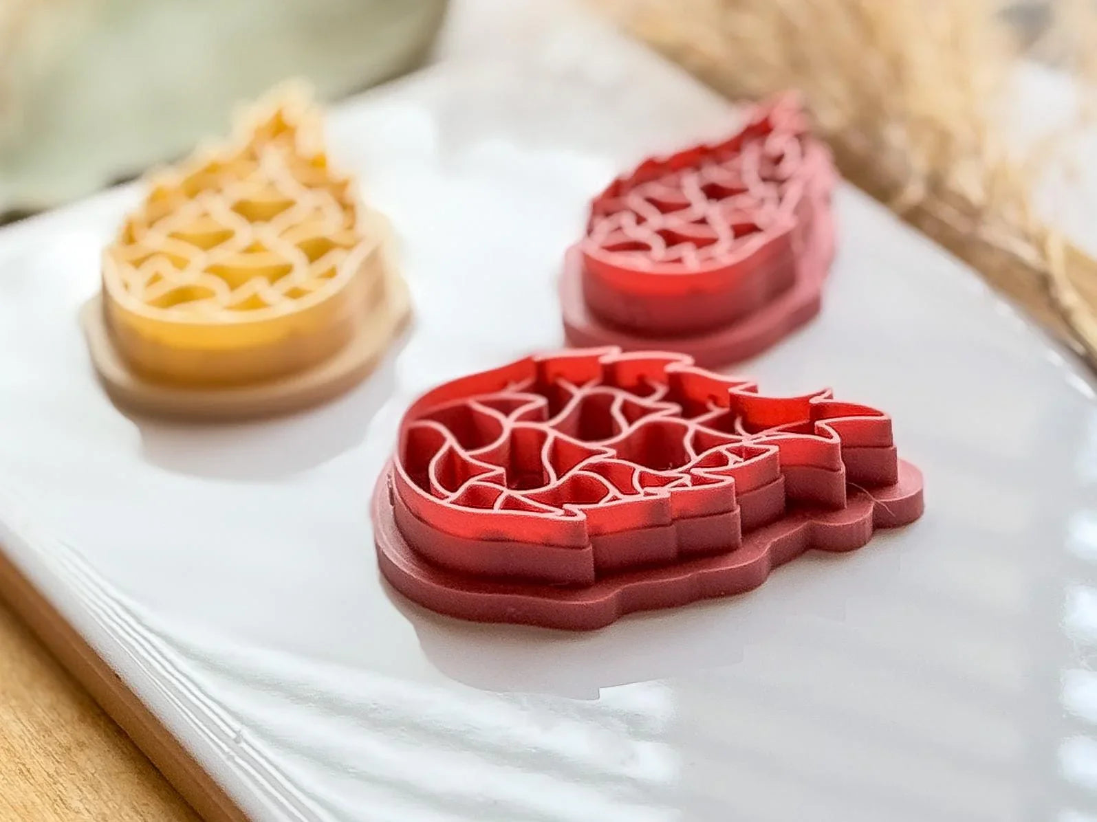 Dragon Fruit Clay Cutter, exotic fruit shaped cutter for clay, tropical fruit clay cutter, 5 sizes to choose from, Made in the UK-Food Themed Cutters