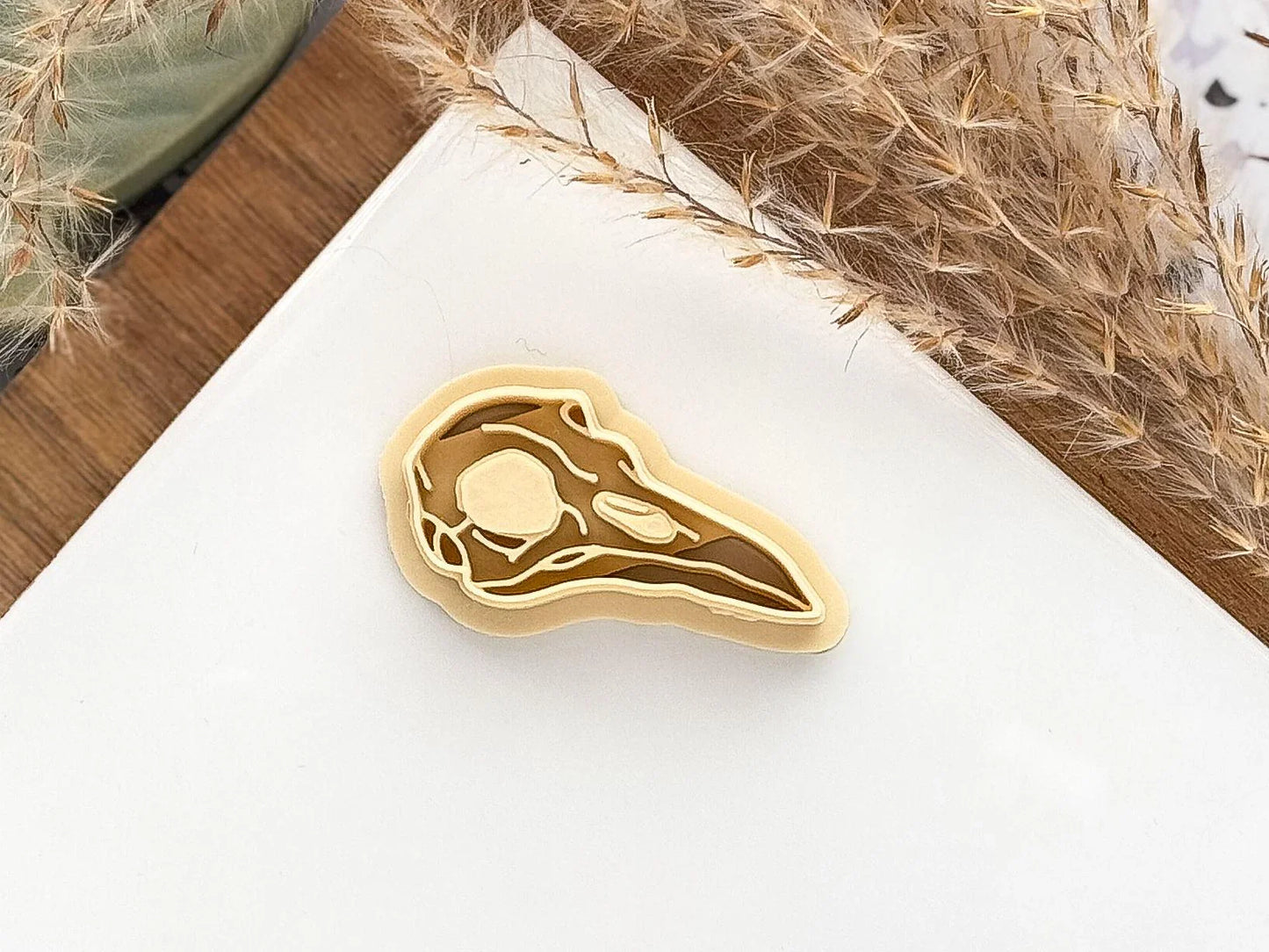 Bird Skull Clay Cutter, gothic style bird cutter for polymer and silver clay, 5 sizes available, Printed in the FC studio-Gothic / Alt Cutters