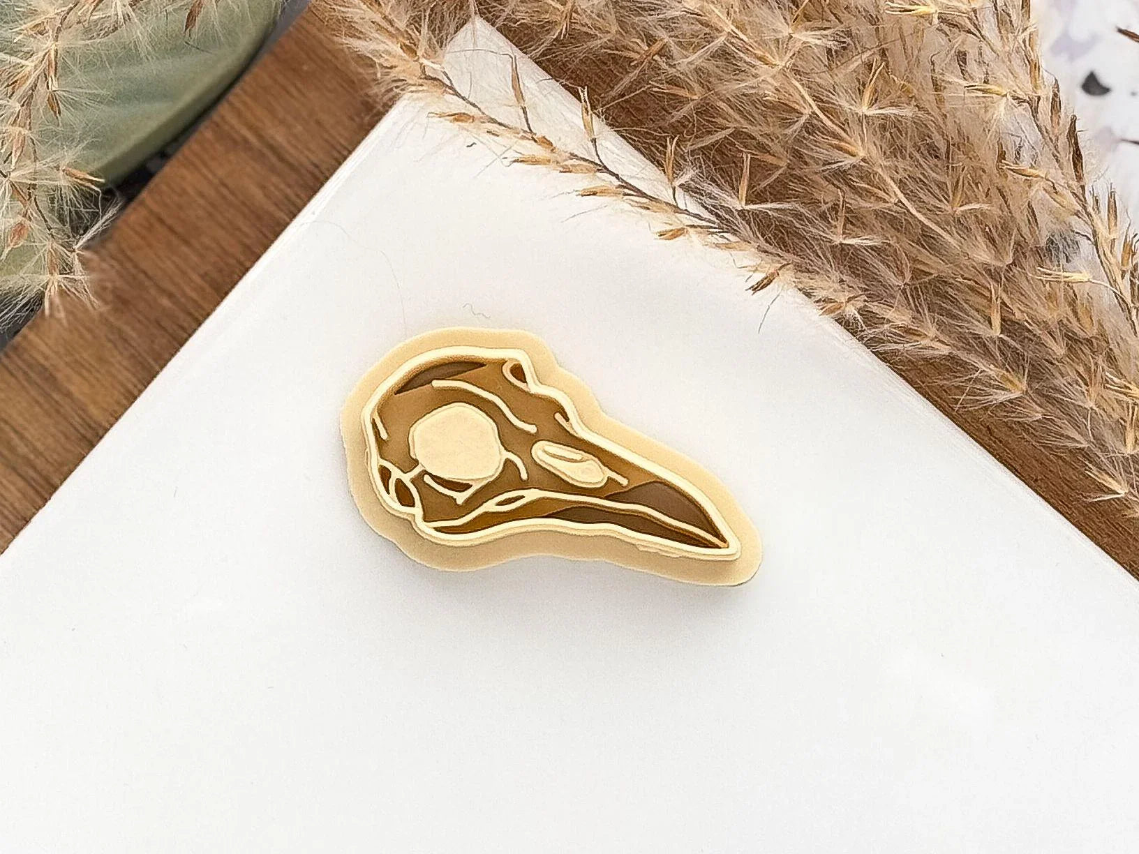 Bird Skull Clay Cutter, gothic style bird cutter for polymer and silver clay, 5 sizes available, Printed in the FC studio-Gothic / Alt Cutters