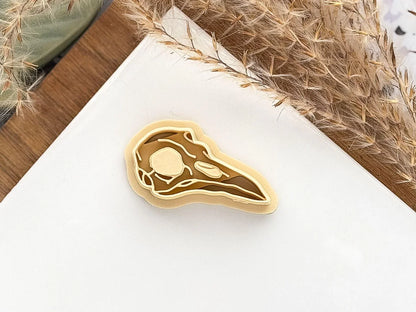 Bird Skull Clay Cutter, gothic style bird cutter for polymer and silver clay, 5 sizes available, Printed in the FC studio-Gothic / Alt Cutters