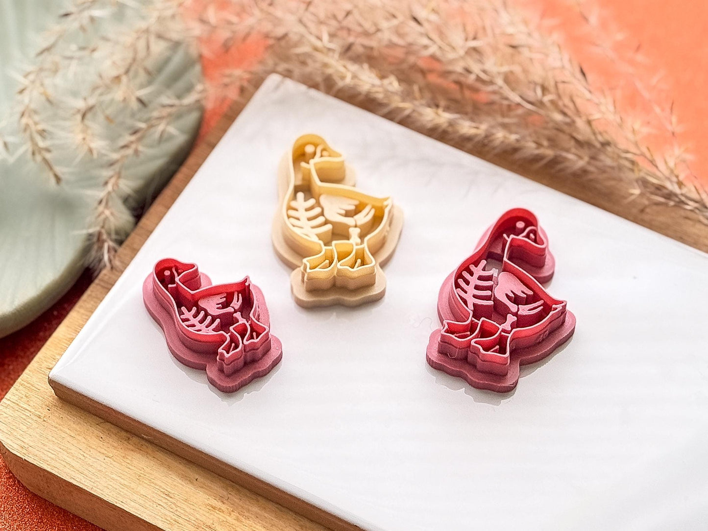 Duck Clay Cutter, cute Halloween skeleton duck cutter for polymer and silver clay, made in the UK-Gothic / Alt Cutters