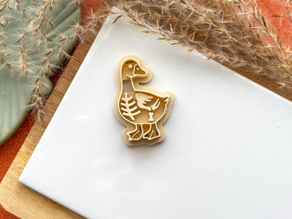 Duck Clay Cutter, cute Halloween skeleton duck cutter for polymer and silver clay, made in the UK-Gothic / Alt Cutters