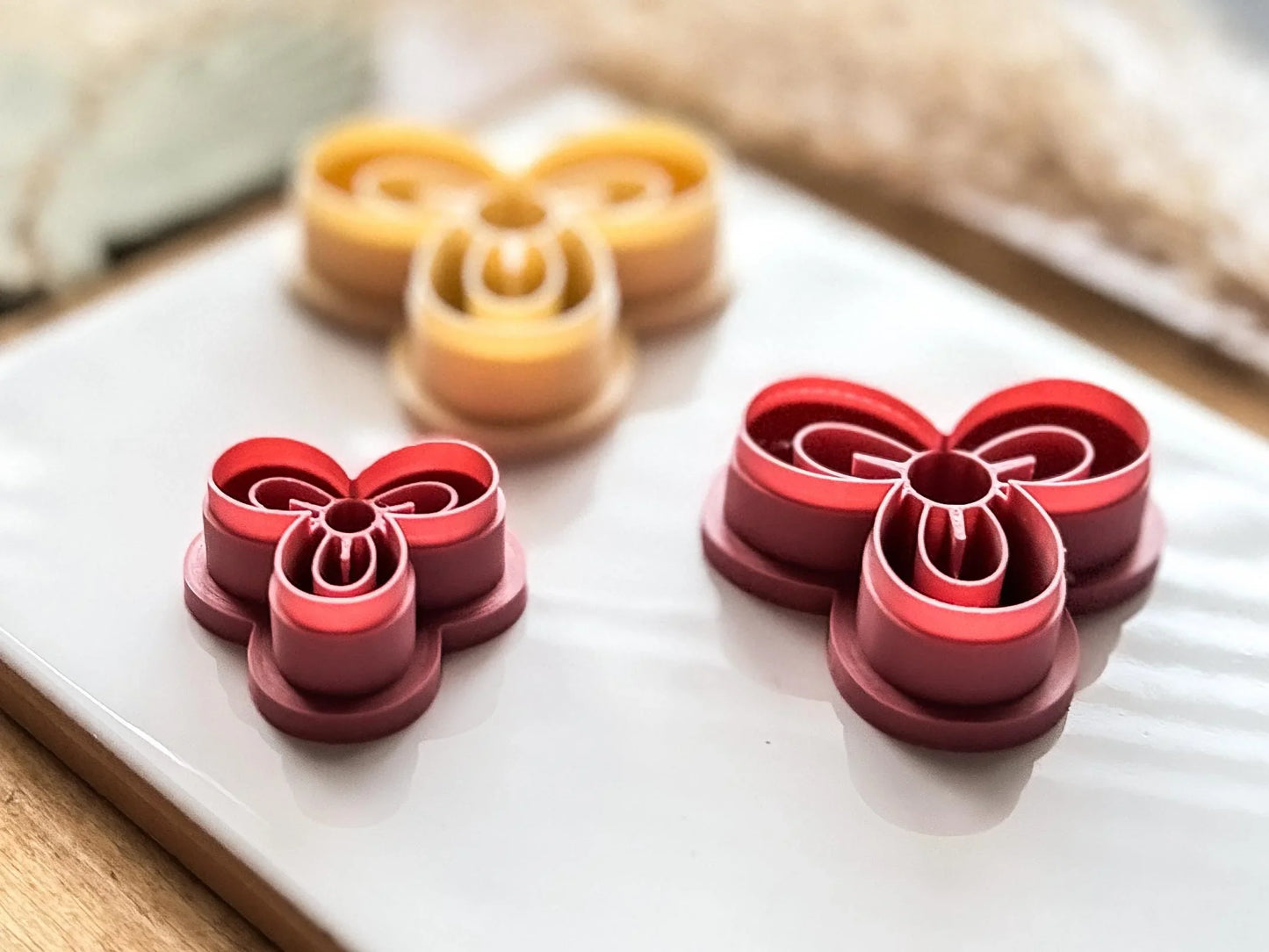 Flower Clay Cutter, detailed 3 petal flower cutter for polymer clay and silver clay crafts, 2 - 4.5 cm, UK made-Floral Clay Cutters