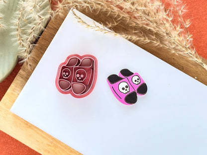 Skull Slipper Cutter, halloween themed spooky shoe cutter for polymer and silver clay, UK made-Halloween / Goth Cutters