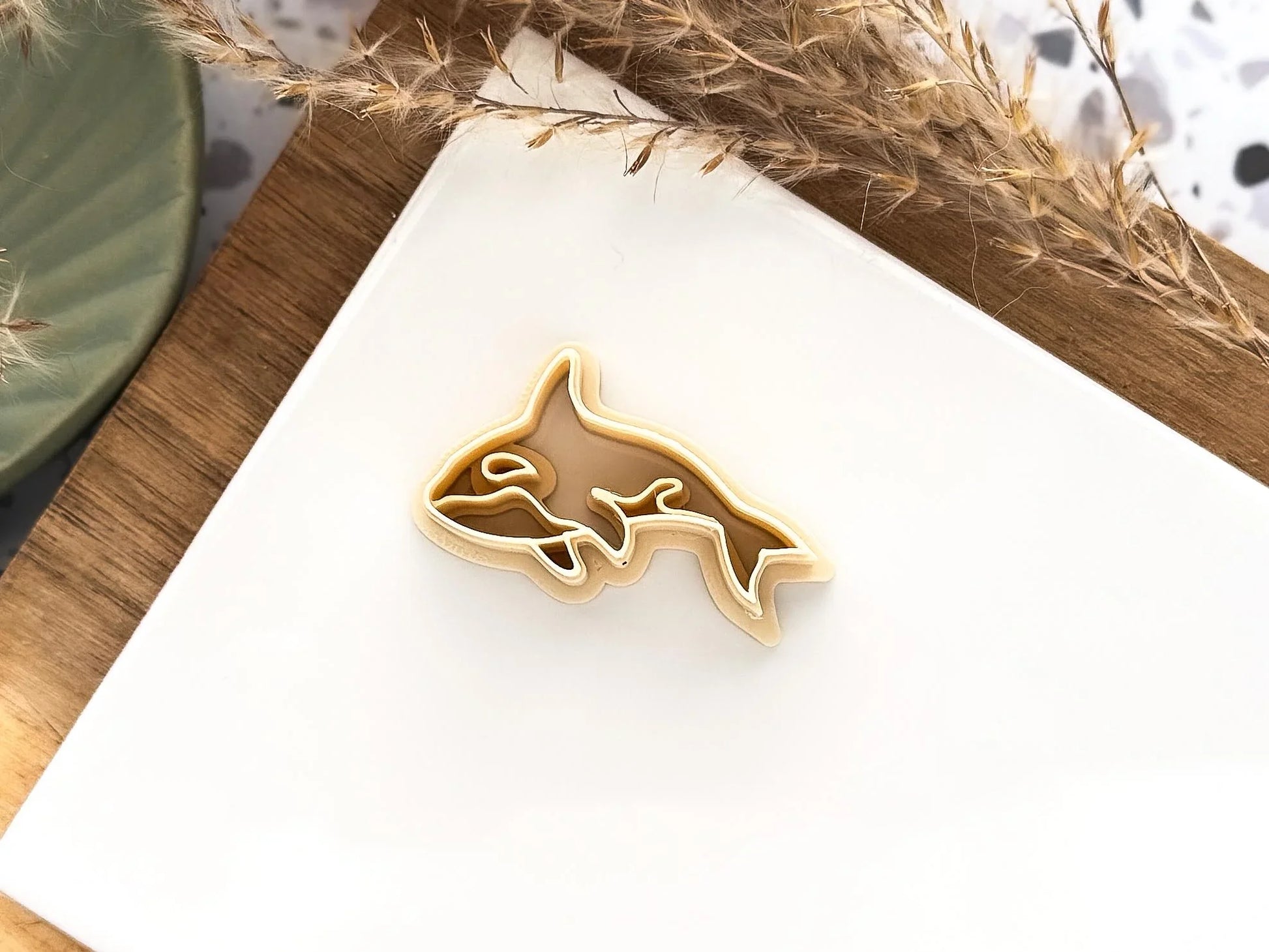 Orca Clay Cutter, killer whale shaped cutter for use with polymer and silver clay, 2 - 4.5 cm, made in the UK-Animal & Nature Cutters