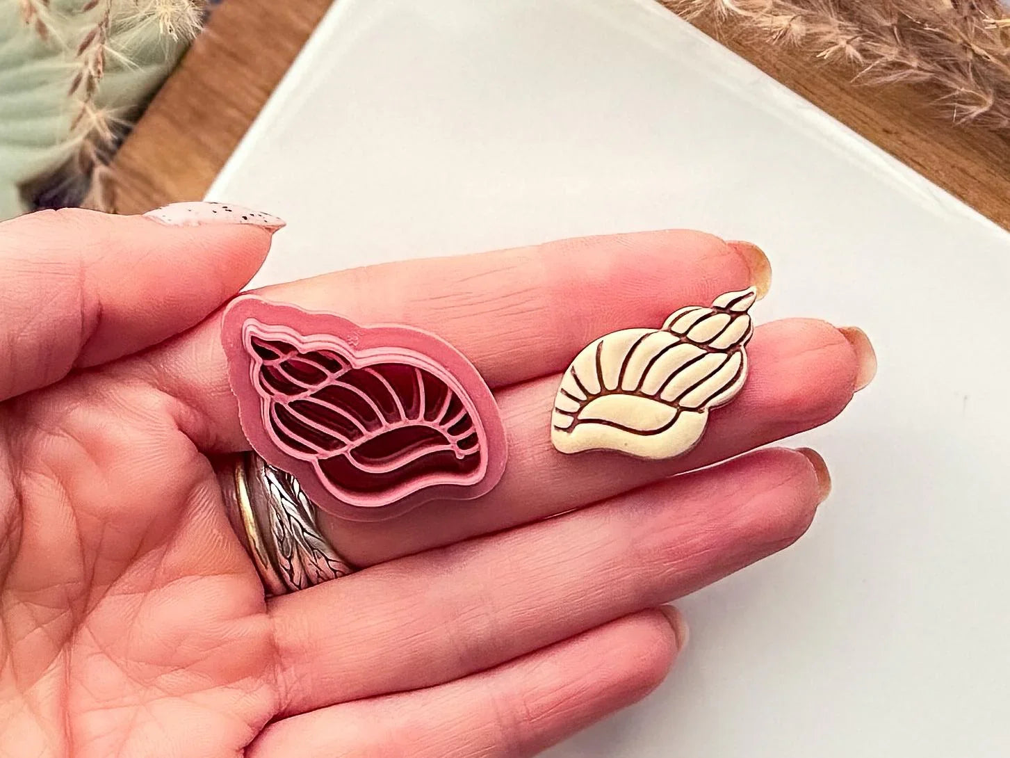 Sea Shell Cutter, cone / conch shell cutter for use with polymer clay and silver clay, five sizes available, UK made-Summer Cutters