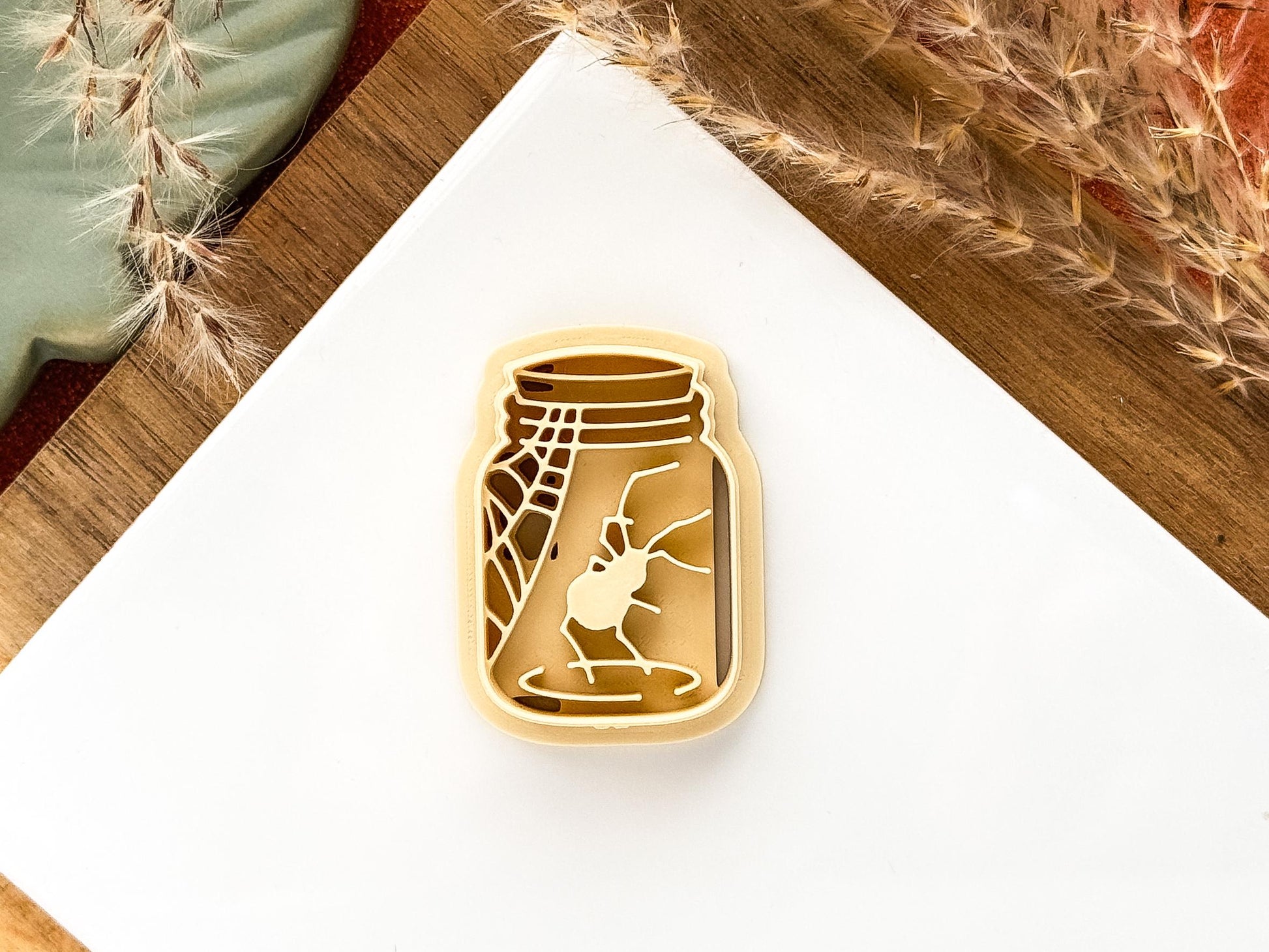 Spider Jar Clay Cutter, halloween or autumn themed cutter for polymer clay and silver clay, various sizes, UK made-Halloween / Goth Cutters