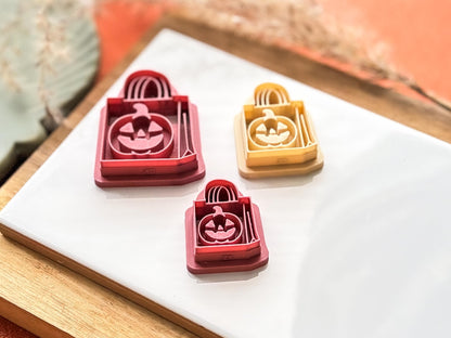 Halloween Clay Cutter Trick or Treat Bag, halloween themed cutter polymer clay and silver clay, UK made-Halloween / Goth Cutters