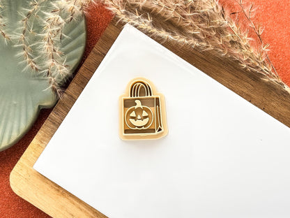 Halloween Clay Cutter Trick or Treat Bag, halloween themed cutter polymer clay and silver clay, UK made-Halloween / Goth Cutters