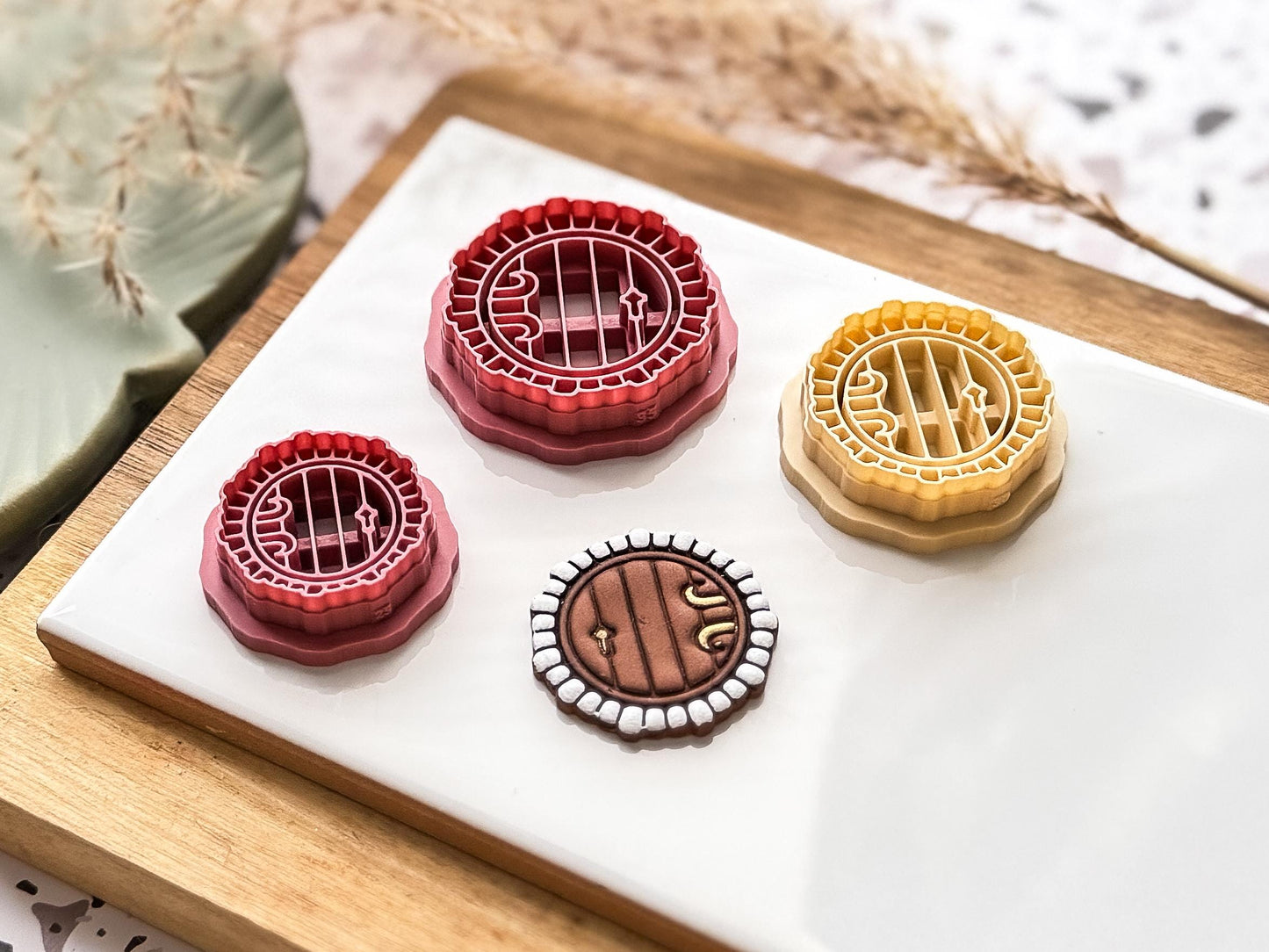 Round Fairy Door Clay Cutter, Cottagecore cutter for use with polymer clay and silver clay, 5 sizes available, UK made-Cottagecore Cutters