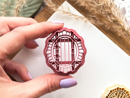 Oval Fairy Door Clay Cutter, Cottagecore cutter for use with polymer clay and silver clay, 5 sizes available, UK made-Cottagecore Cutters
