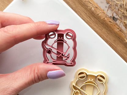 Evil Frog Clay Cutter, available in 2.5 - 4.5 cm sizes, made in the UK-Animal & Nature Cutters