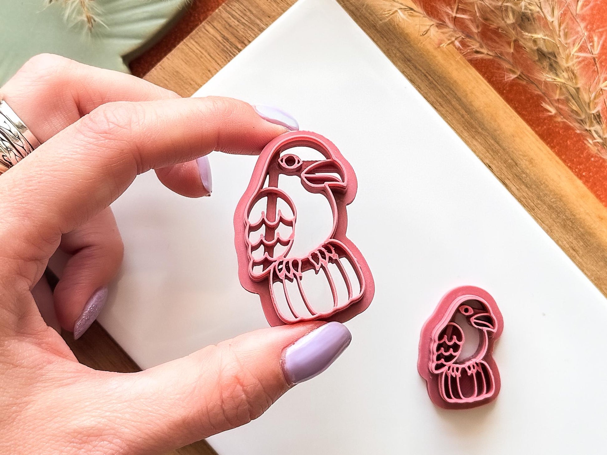 Crow and Pumpkin Polymer Clay Cutter, Halloween clay cutter, 5 sizes available, UK Made-Halloween / Goth Cutters