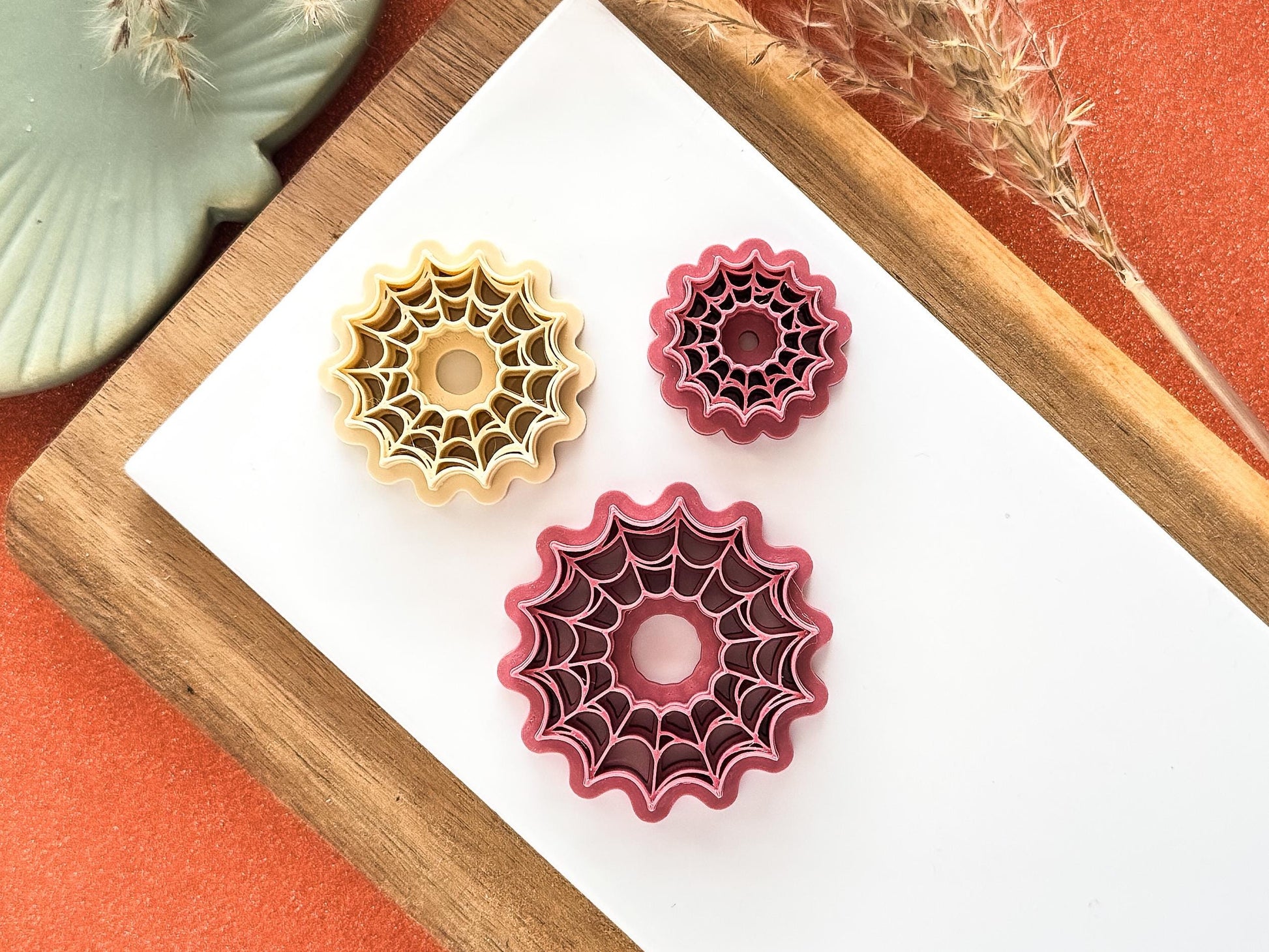 Web Polymer Clay Cutter, Halloween Hoop Shaped Clay Cutter, 5 sizes available, UK Made-Halloween / Goth Cutters