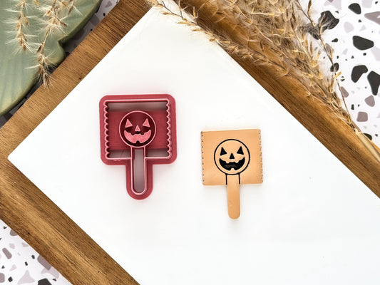 Halloween Polymer Clay Cutter: Pumpkin Lollipop Embossing Tool for Clay, 3 - 5 cm-Halloween / Goth Cutters