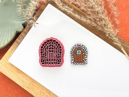 Fairy Door Clay Cutter Cobblestone, Cottagecore cutters for use with polymer clay and silver clay, 5 sizes available, UK made-Celestial Clay Cutters