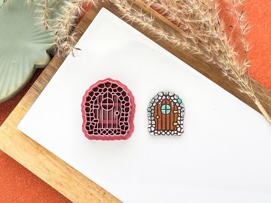 Fairy Door Clay Cutter Cobblestone, Cottagecore cutters for use with polymer clay and silver clay, 5 sizes available, UK made-Celestial Clay Cutters