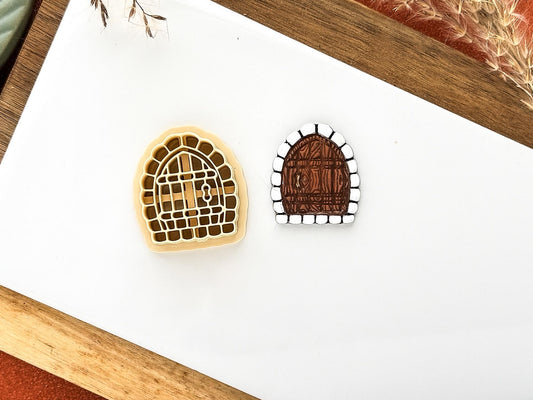 Fairy Door Clay Cutter Brick, Cottagecore cutter for use with polymer clay and silver clay, 5 sizes available, UK made-