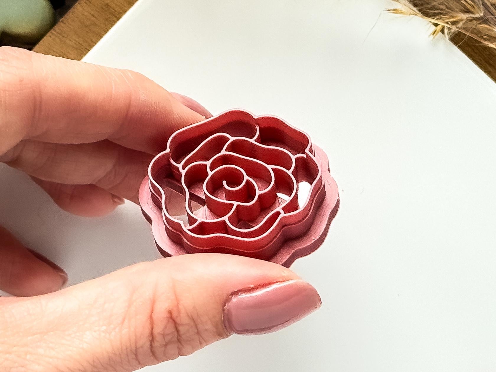 Open Rose Clay Cutter-Floral Clay Cutters