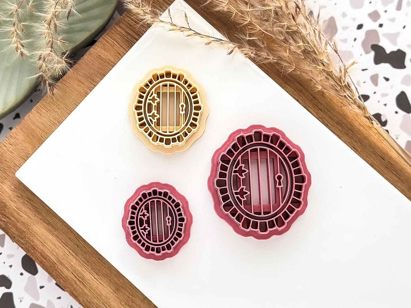 Oval Fairy Door Clay Cutter, Cottagecore cutter for use with polymer clay and silver clay, 5 sizes available, UK made-Cottagecore Cutters
