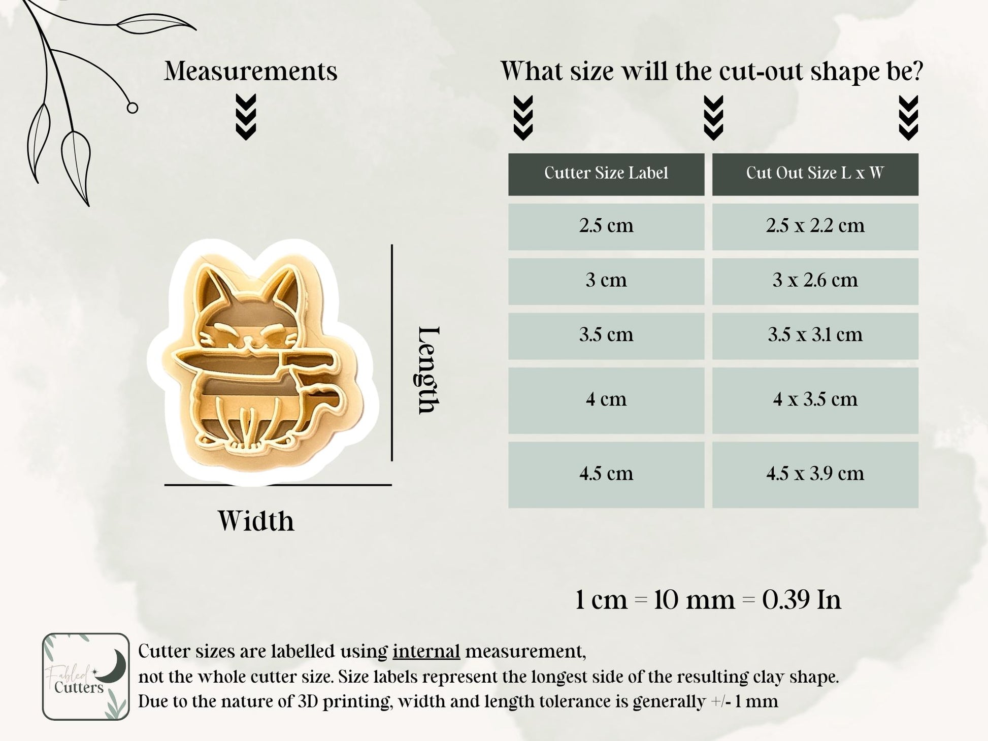 Bad Cat Clay Cutter, available in 2.5 - 4.5 cm sizes, made in the UK-Animal & Nature Cutters