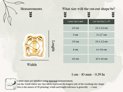 Evil Frog Clay Cutter, available in 2.5 - 4.5 cm sizes, made in the UK-Animal & Nature Cutters