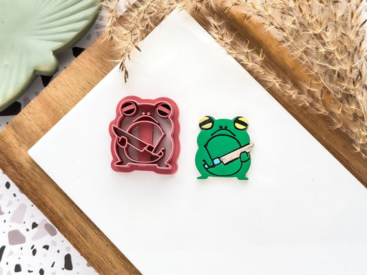 Evil Frog Clay Cutter, available in 2.5 - 4.5 cm sizes, made in the UK-Animal & Nature Cutters
