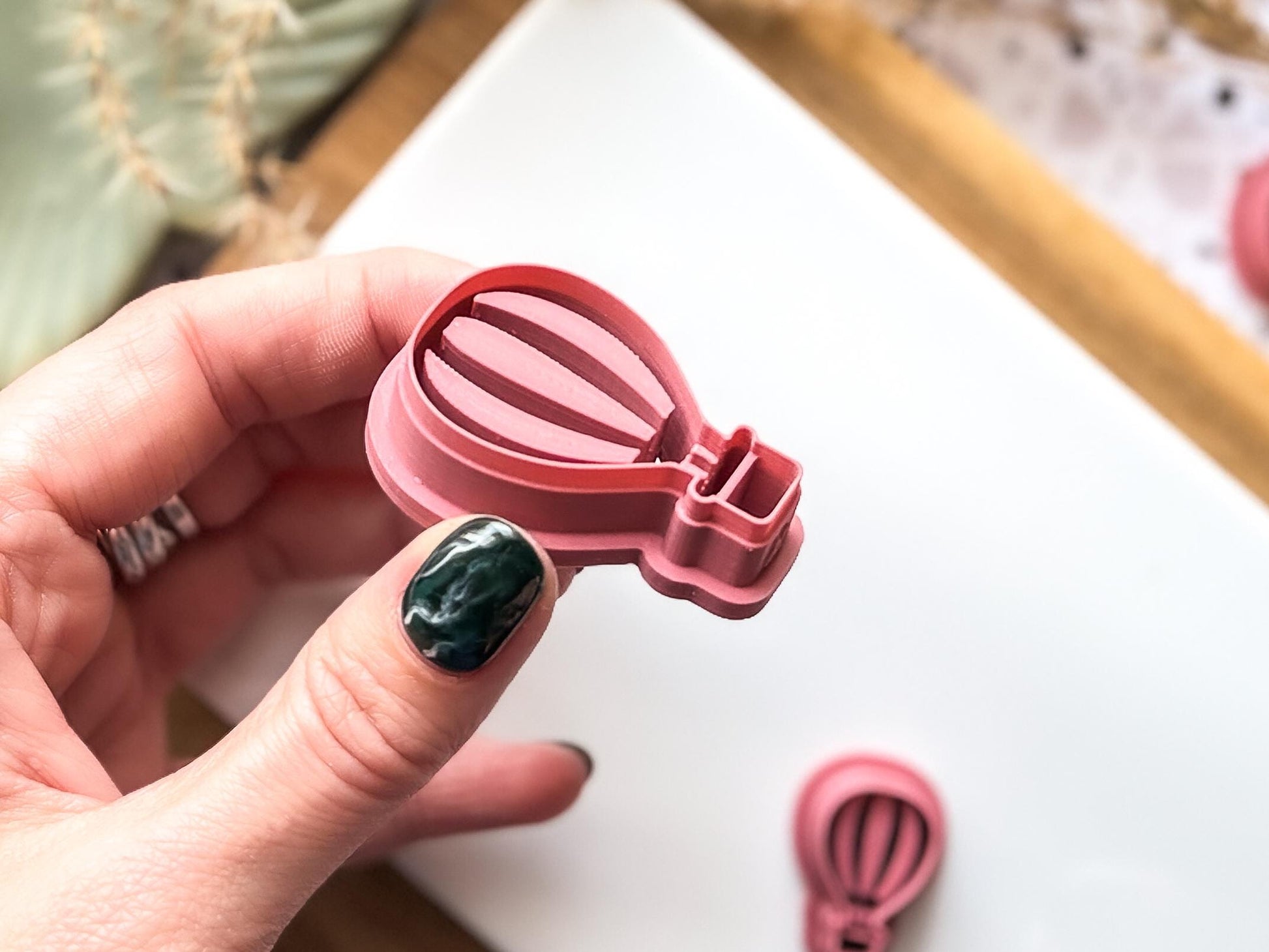Hot Air Balloon Cutter, Embossing Polymer and Silver Clay Tool, 2 cm - 4.5 cm, UK Made-Summer Clay Cutters