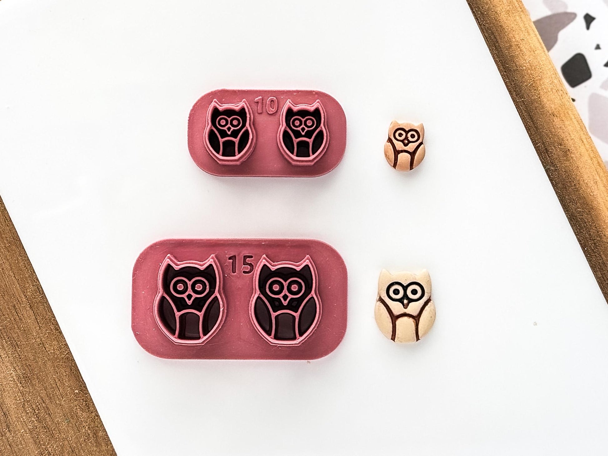 Mini Owl Polymer Clay Cutters, Micro Autumn Themed Cutters For Clay, Fondant, UK Made-Animal & Nature Cutters