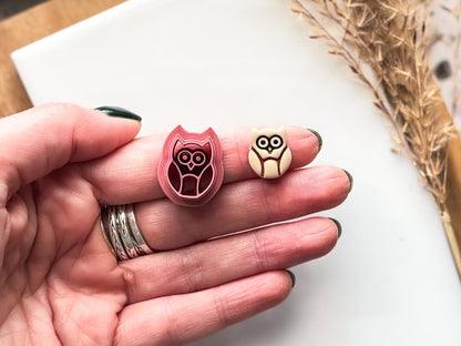 Mini Owl Polymer Clay Cutters, Micro Autumn Themed Cutters For Clay, Fondant, UK Made-Animal & Nature Cutters