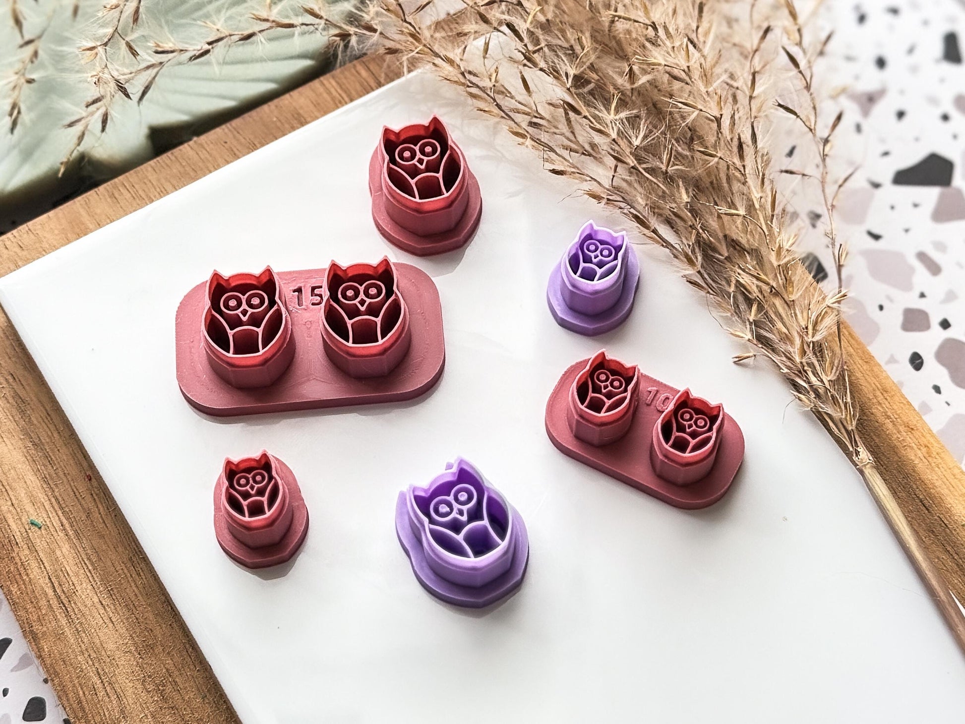 Mini Owl Polymer Clay Cutters, Micro Autumn Themed Cutters For Clay, Fondant, UK Made-Animal & Nature Cutters