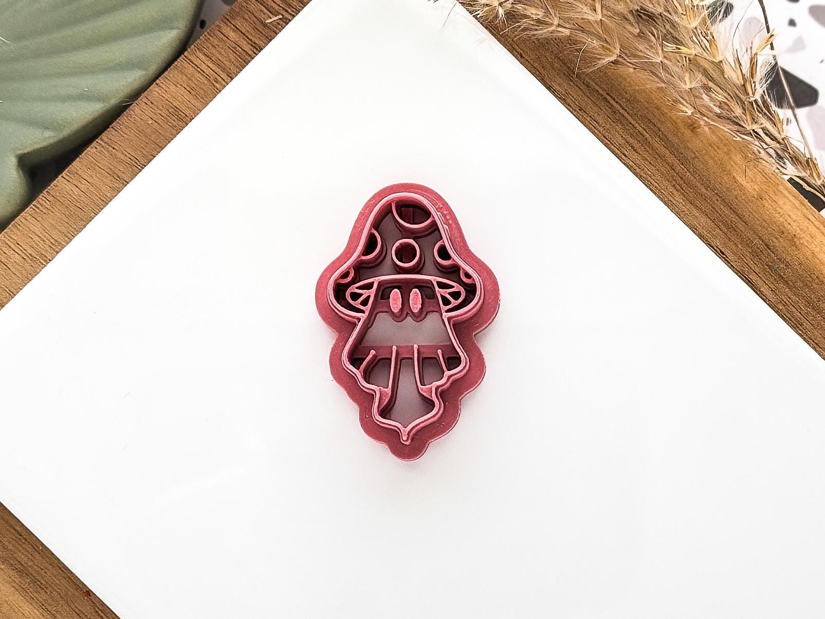 Mushroom Ghost Clay Cutter: Autumn Fall Themed Gothic Polymer Clay Earring Tool, UK Made-Halloween / Goth Cutters