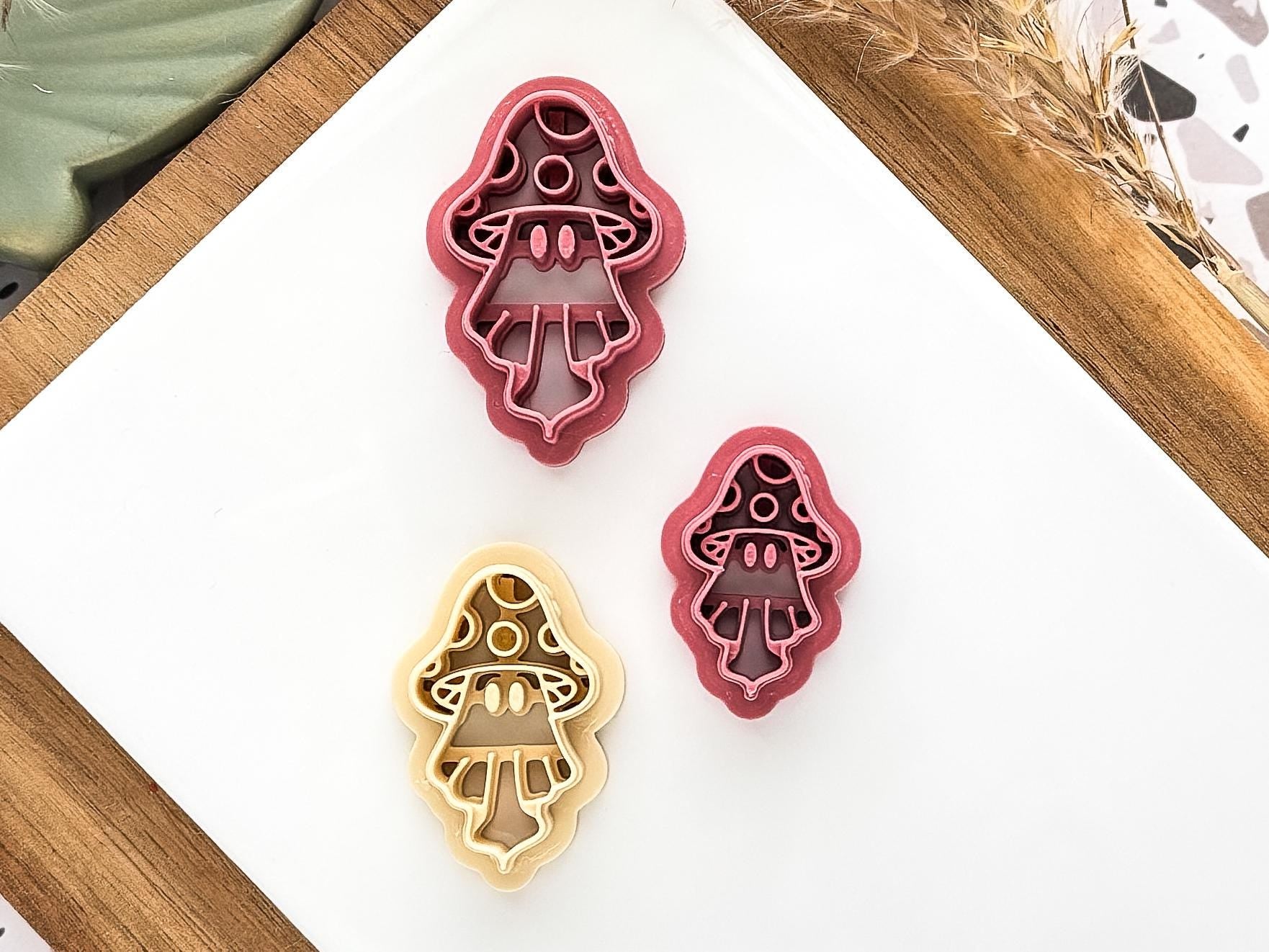 Mushroom Ghost Clay Cutter: Autumn Fall Themed Gothic Polymer Clay Earring Tool, UK Made-Halloween / Goth Cutters